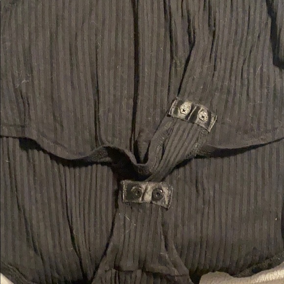 Black deep v string neck bodysuit - Picture 3 of 3